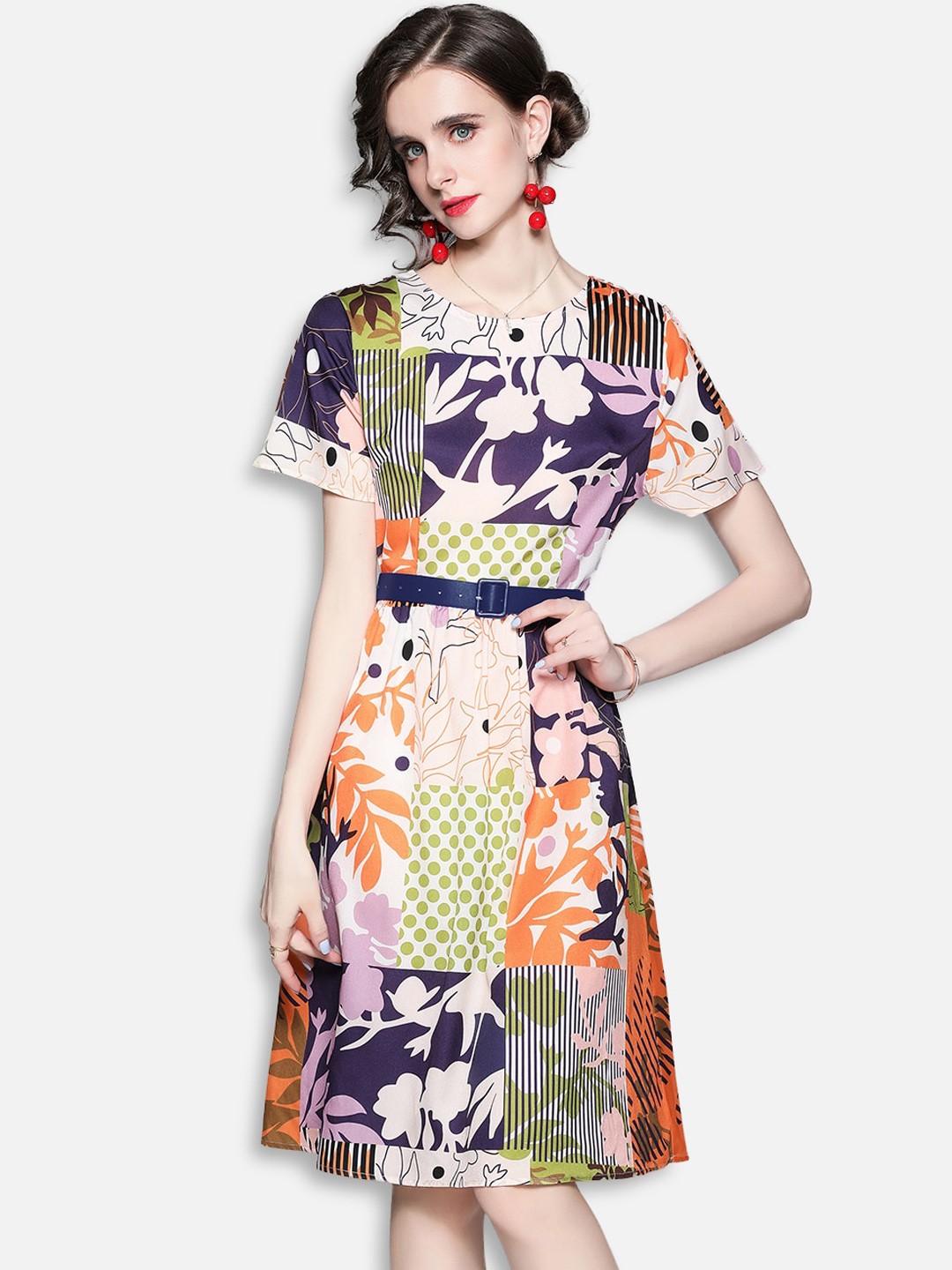 

JC Collection Multicoloured Floral Dress, Multi