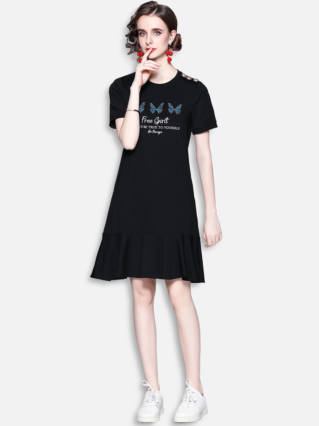 

JC Collection Black T-shirt Dress