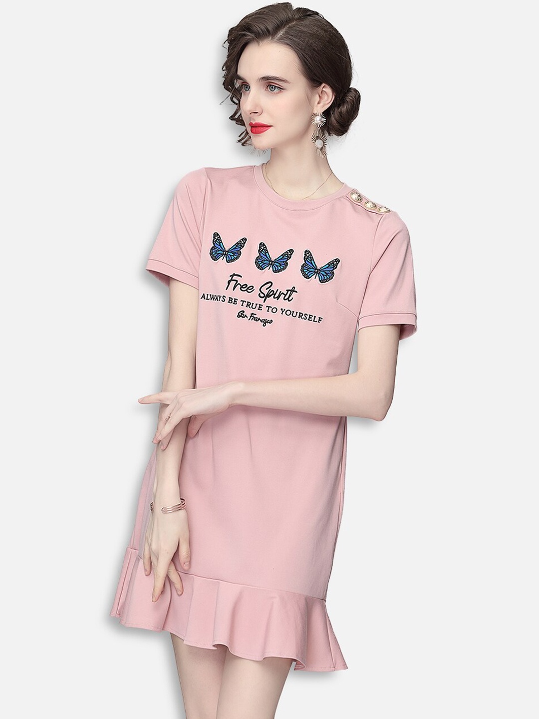 

JC Collection Woman Pink A-Line Dress
