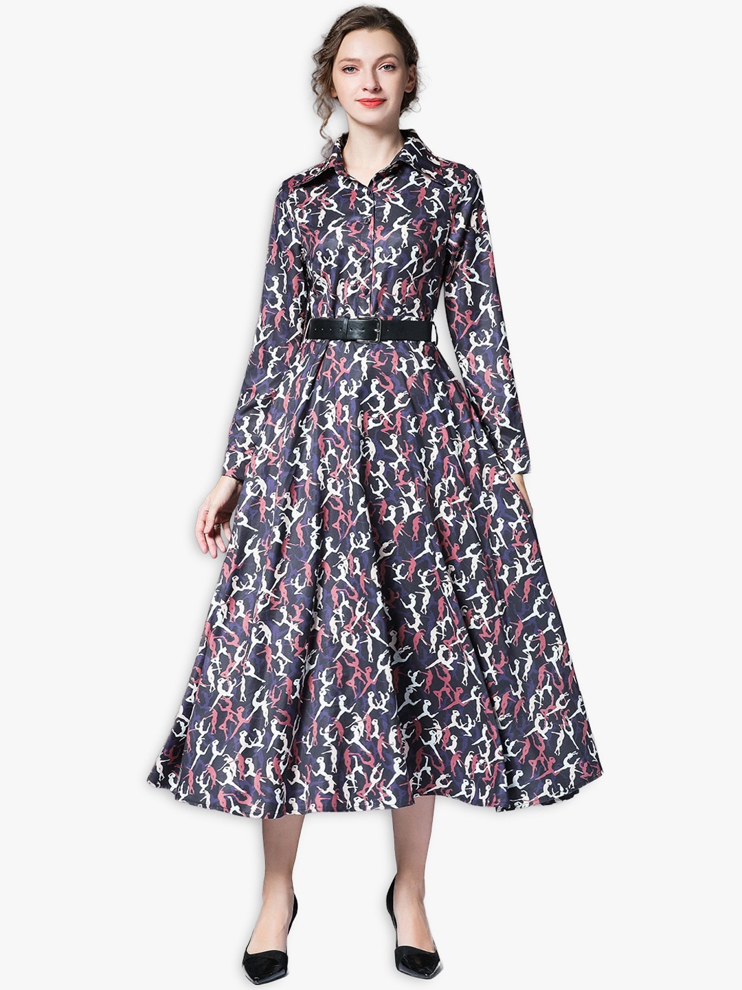 

JC Collection Multicoloured Floral Midi Dress, Blue
