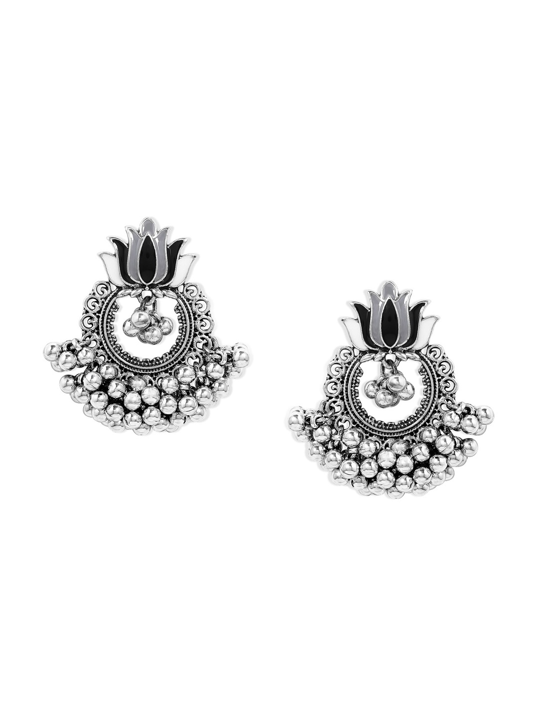 

Anouk Silver-Toned Classic Drop Earrings