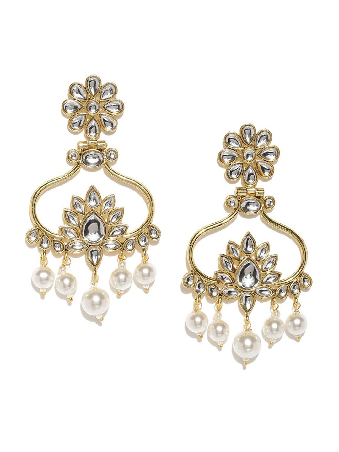 

Anouk Woman Gold-Toned Flower Lamp Danglings Earrings