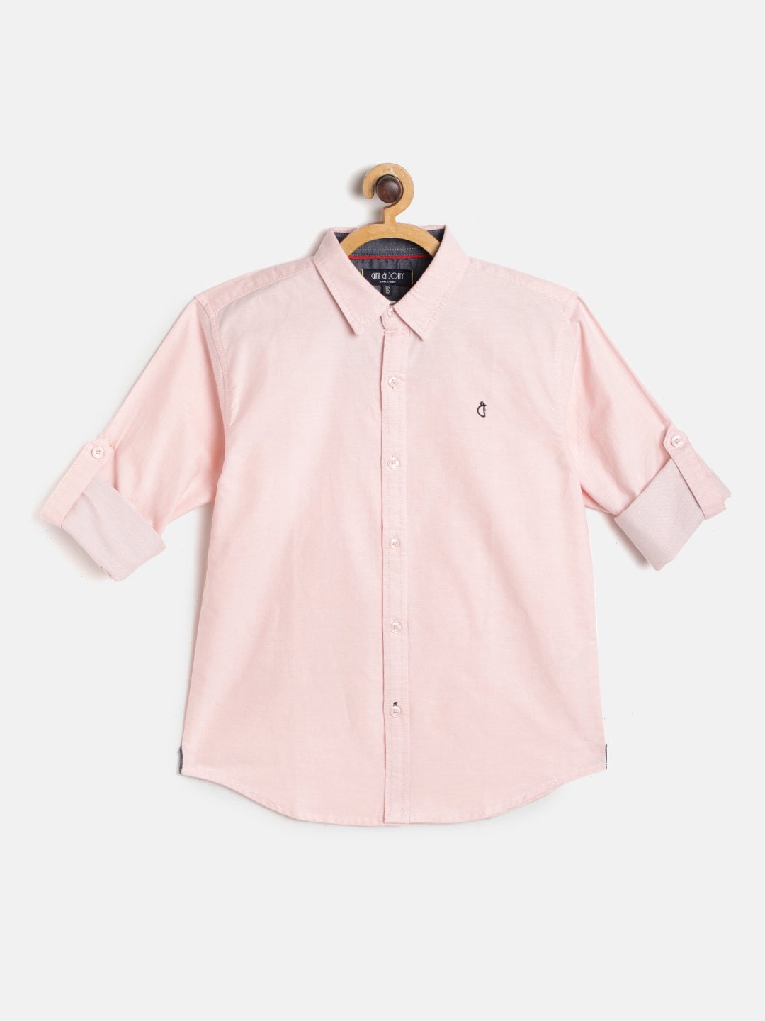 

Gini and Jony Boys Pink Solid Casual Shirt