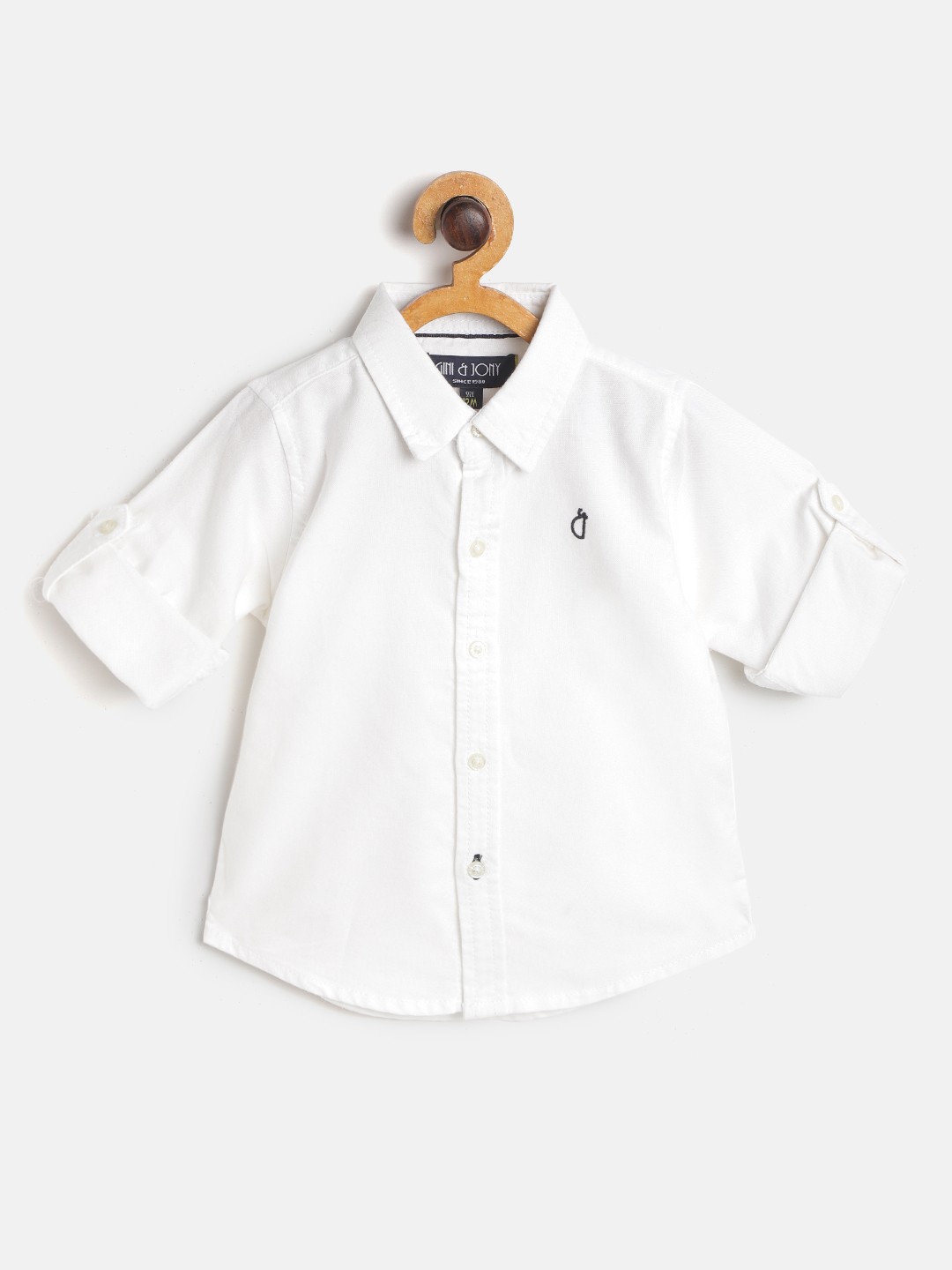 

Gini and Jony Boys White Solid Casual Shirt