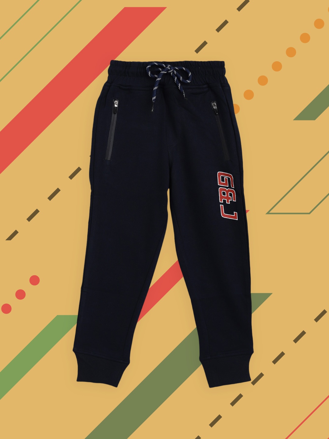 

Gini and Jony Boys Navy Blue Cotton Joggers