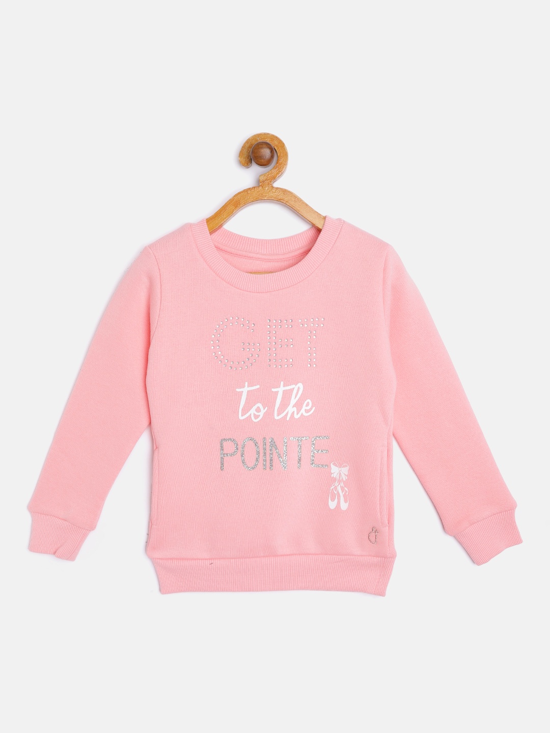 

Gini and Jony Infant Girls Pink Printed Embellished Sweatshirt