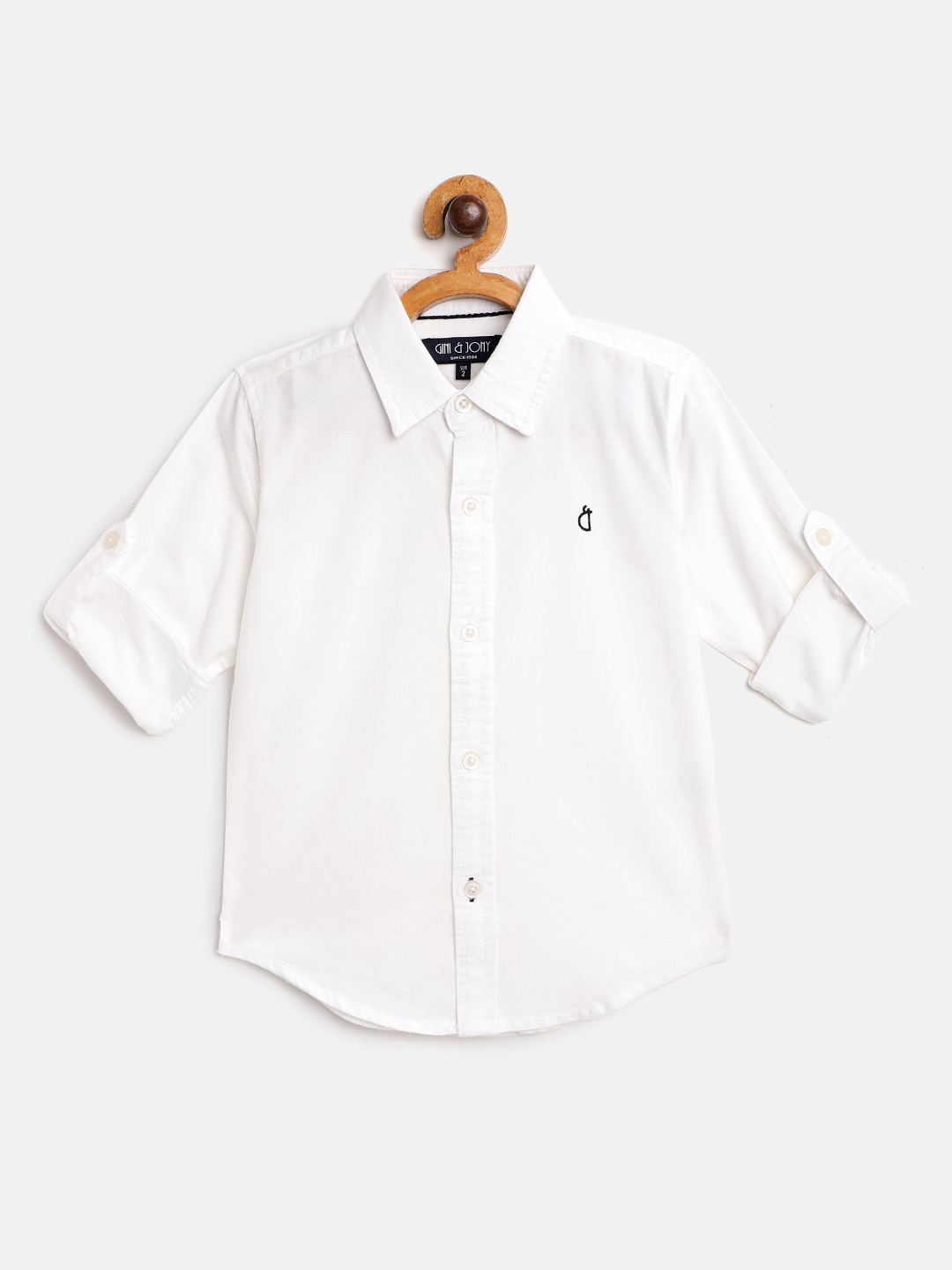 

Gini and Jony Boys White Boys Cotton Casual Shirt