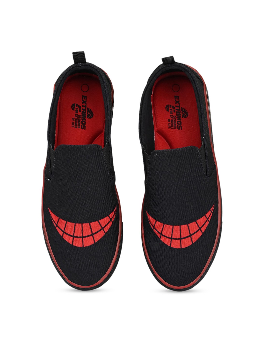 

EXTRIMOS Men Black Printed Slip-On Sneakers