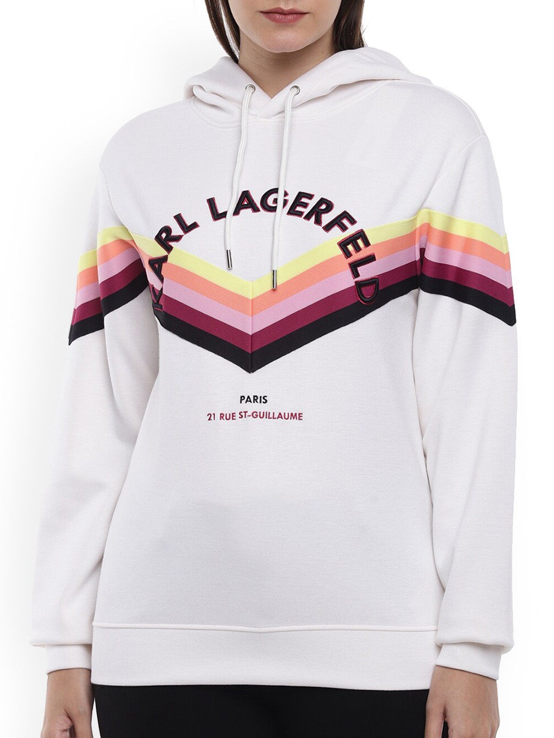 

Karl Lagerfeld Women White Printed Sweatshirt