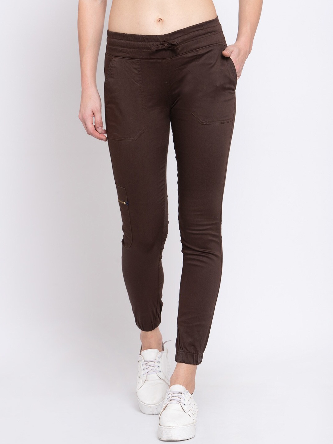 

Xee Unisex Brown Solid Skinny Fit Joggers