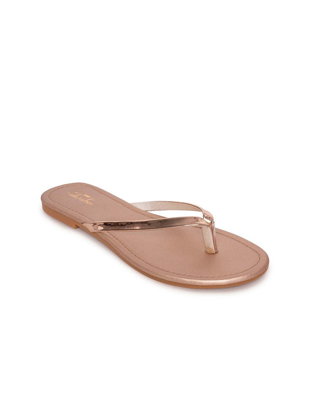 

Funku Fashion Women Peach-Coloured T-Strap Flats