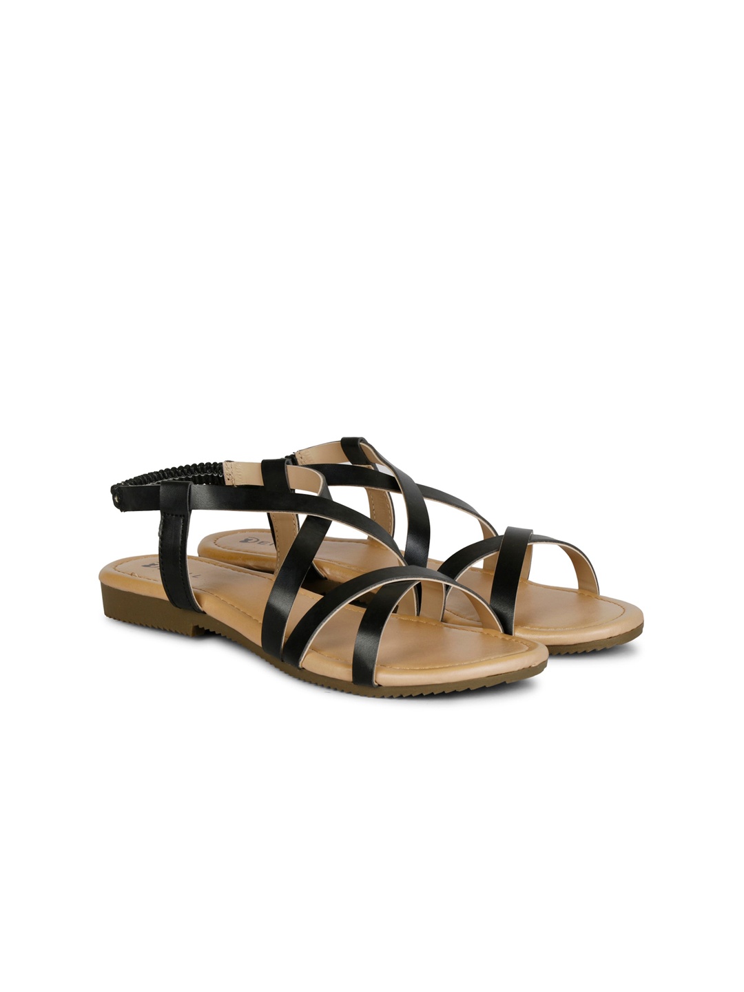 

Denill Women Black Solid Open Toe Flats