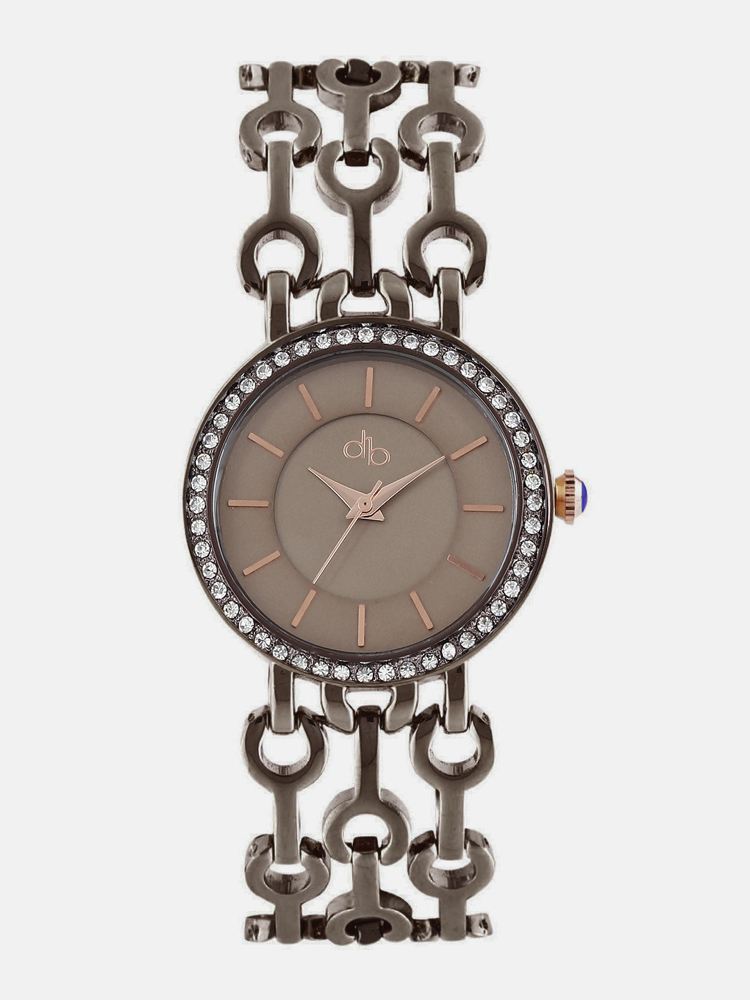 

DressBerry Women Brown Embellished Analogue Watch DB18-E