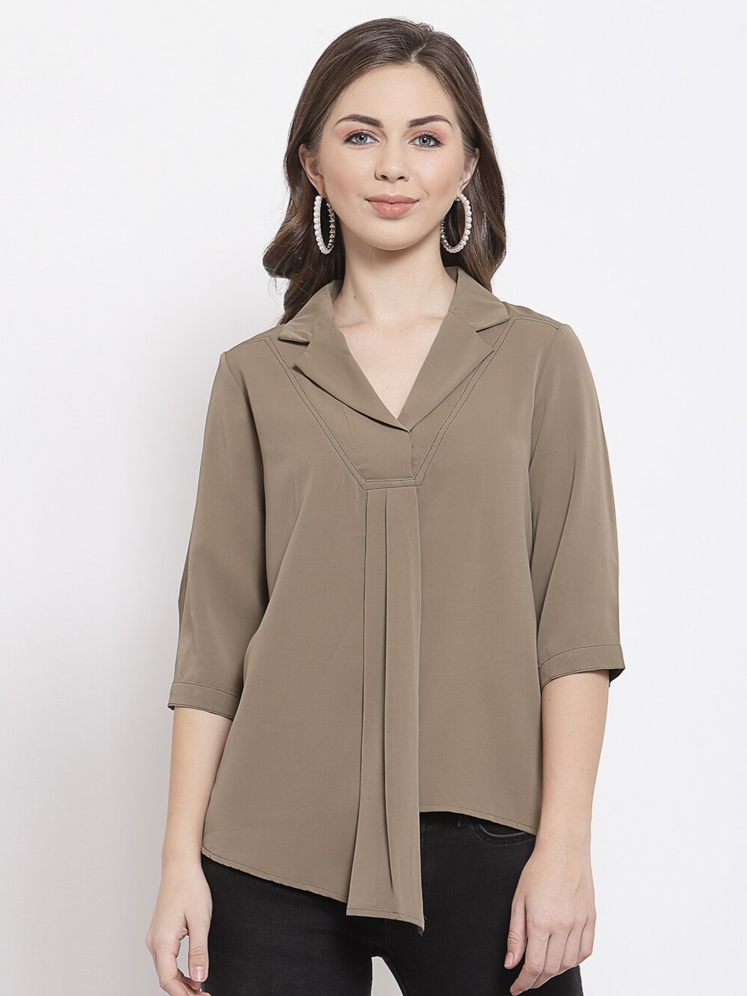 

Mafadeny Brown Regular Top