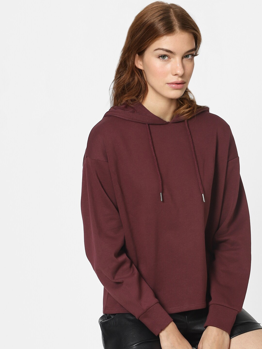 

ONLY Women Purple Hooded Sweatshirt