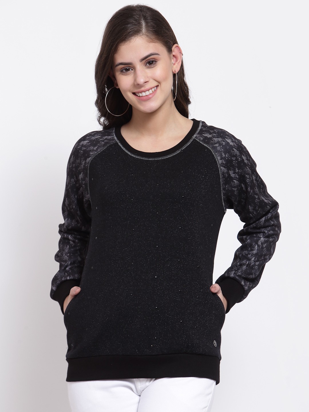 

Juelle Women Black Sweatshirt