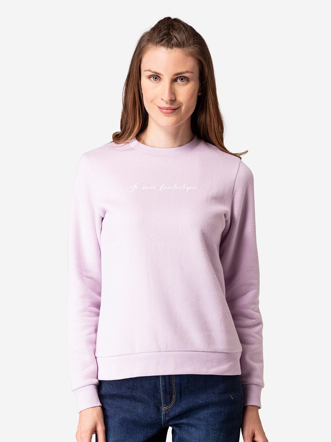 

Mode by Red Tape Women Purple Printed Sweatshirt