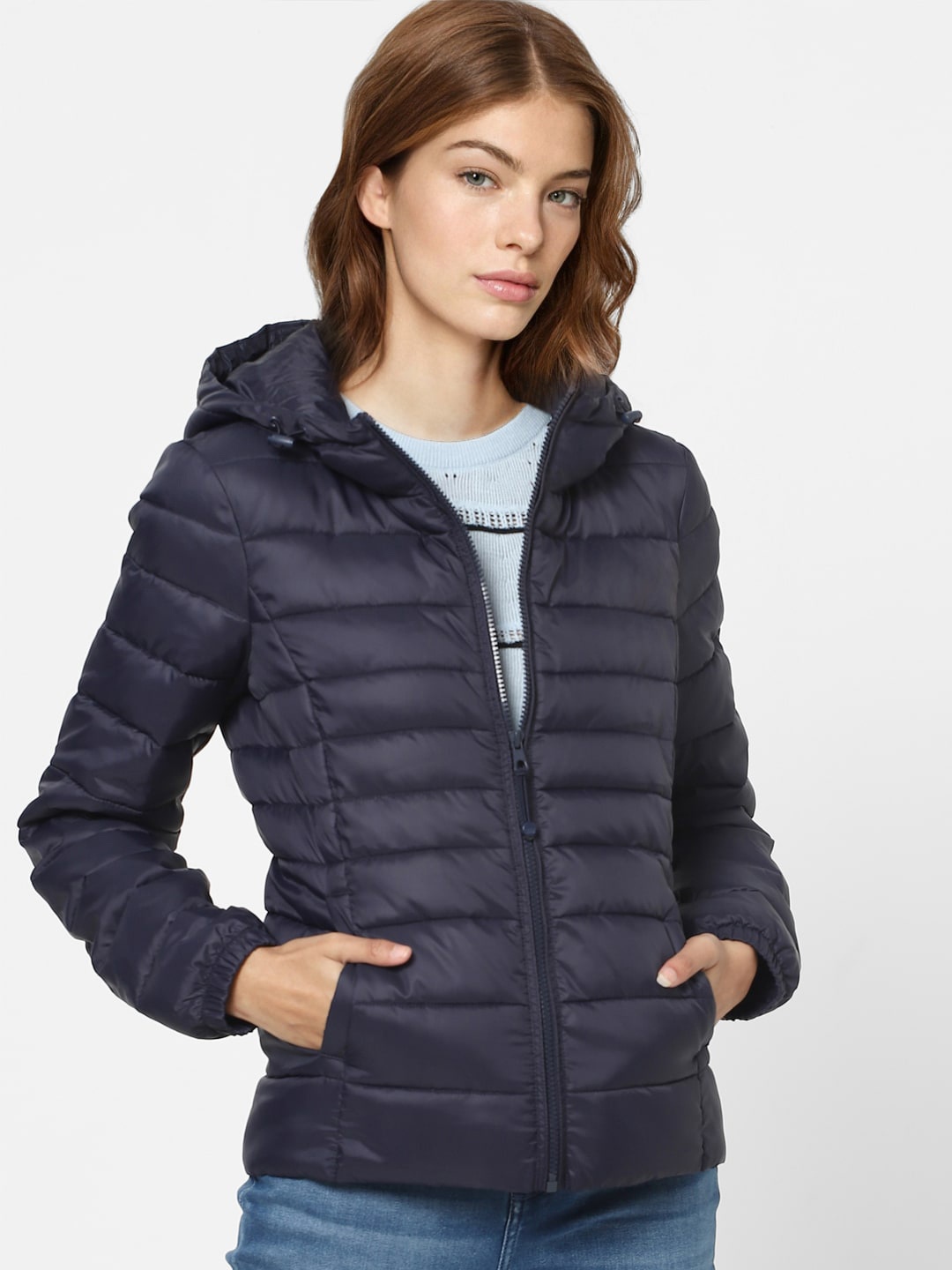 

ONLY Women Navy Blue Puffer Jacket