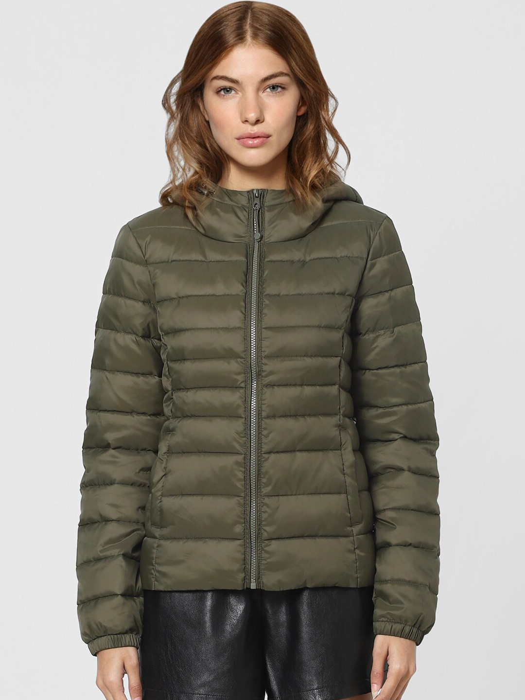 

ONLY Women Olive Green Puffer Jacket