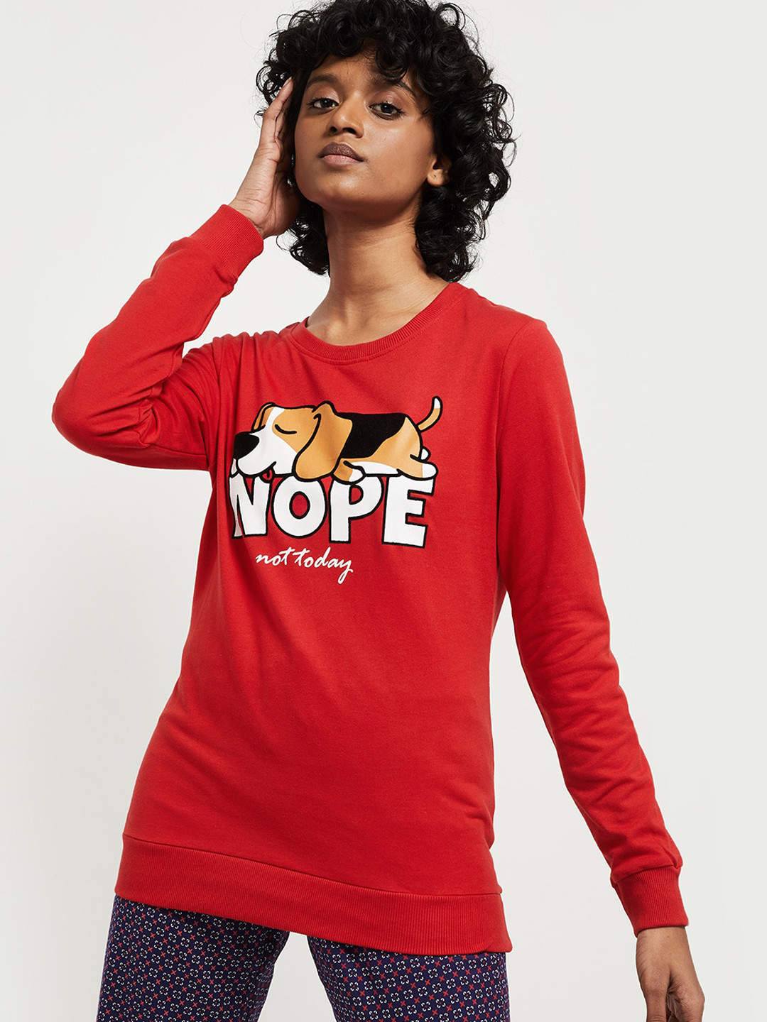 

max Women Red Sporty Jacket with Embroidered