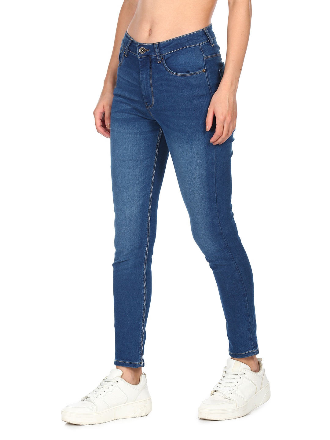 

Flying Machine Women Blue Veronica Skinny Fit High-Rise Light Fade Stretchable Jeans