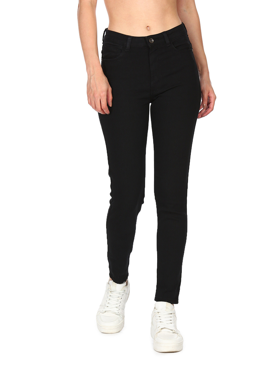 

Flying Machine Women Black Veronica Skinny Fit High-Rise Stretchable Jeans