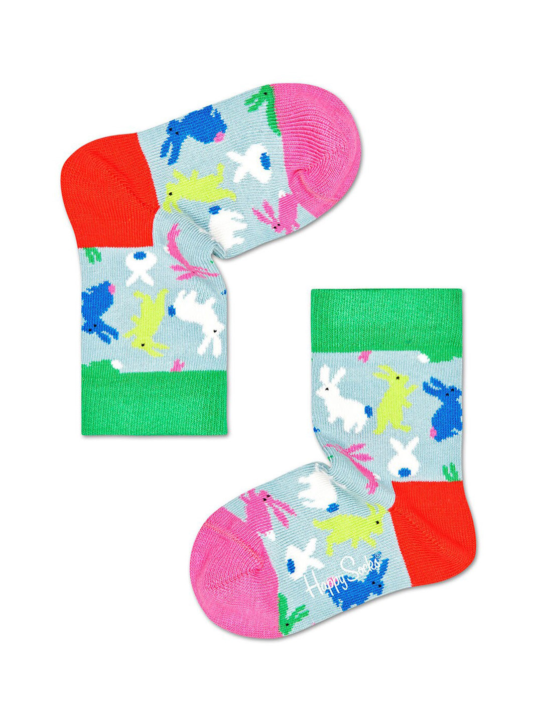 

Happy Socks Kids Green & Yellow Patterned Ankle-Length Socks