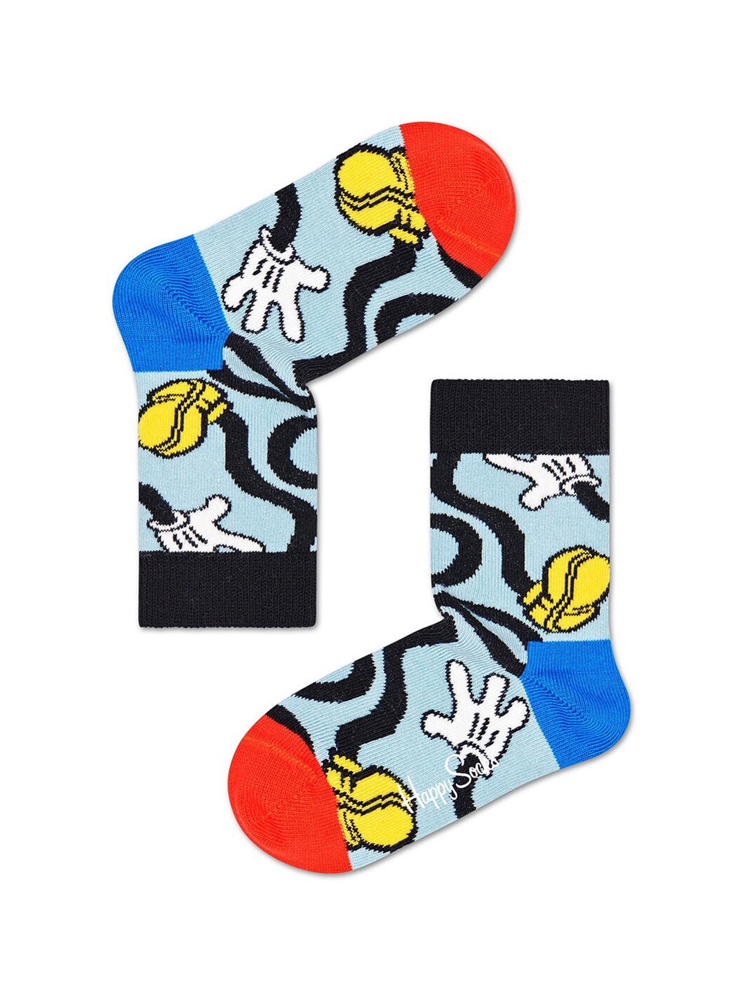 

Happy Socks Kids Blue & Black Disney Mickey Patterned Ankle-Length Socks