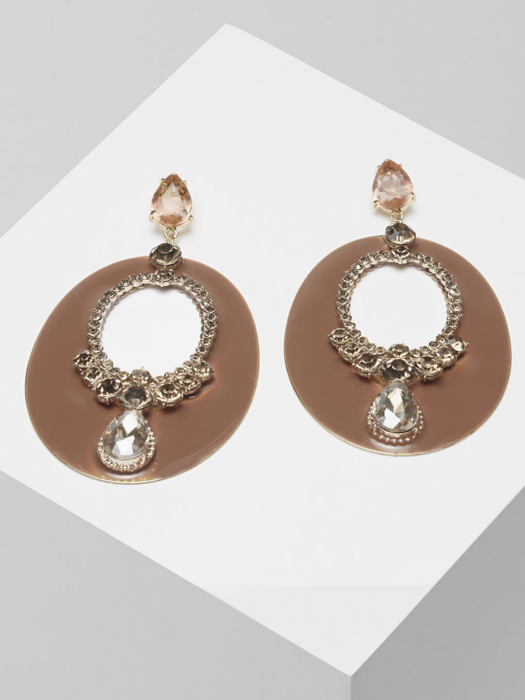 

AVANT-GARDE PARIS Gold-Toned Oval Drop Earrings