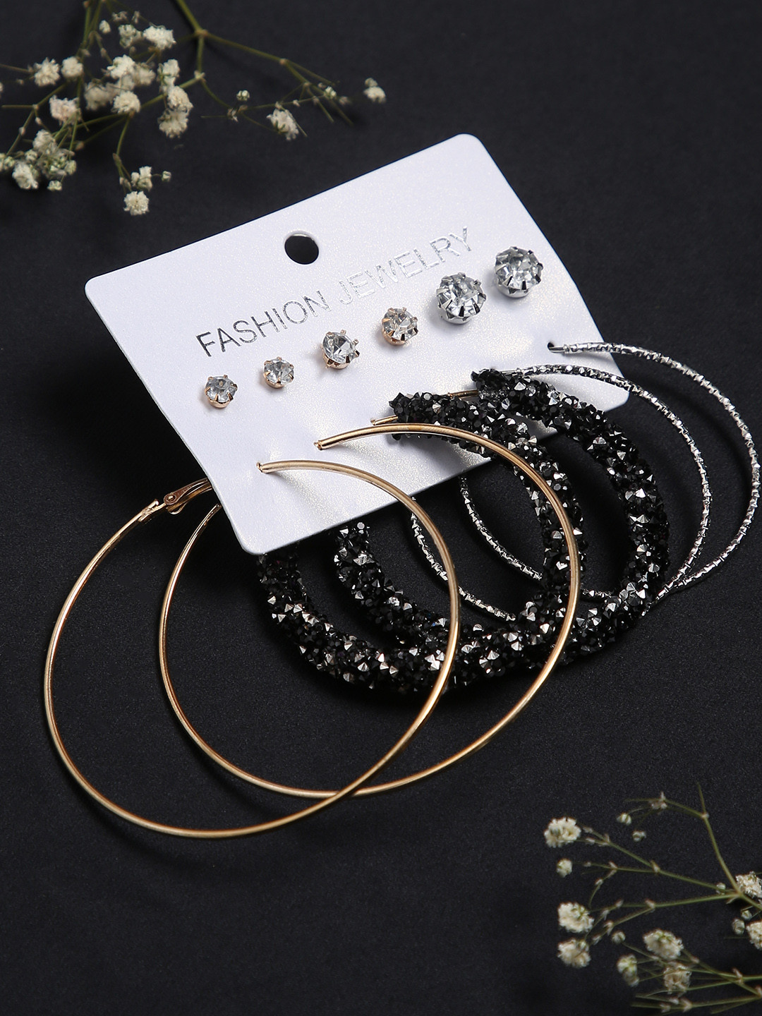

Sepia Pack of 6 Earrings, Multi