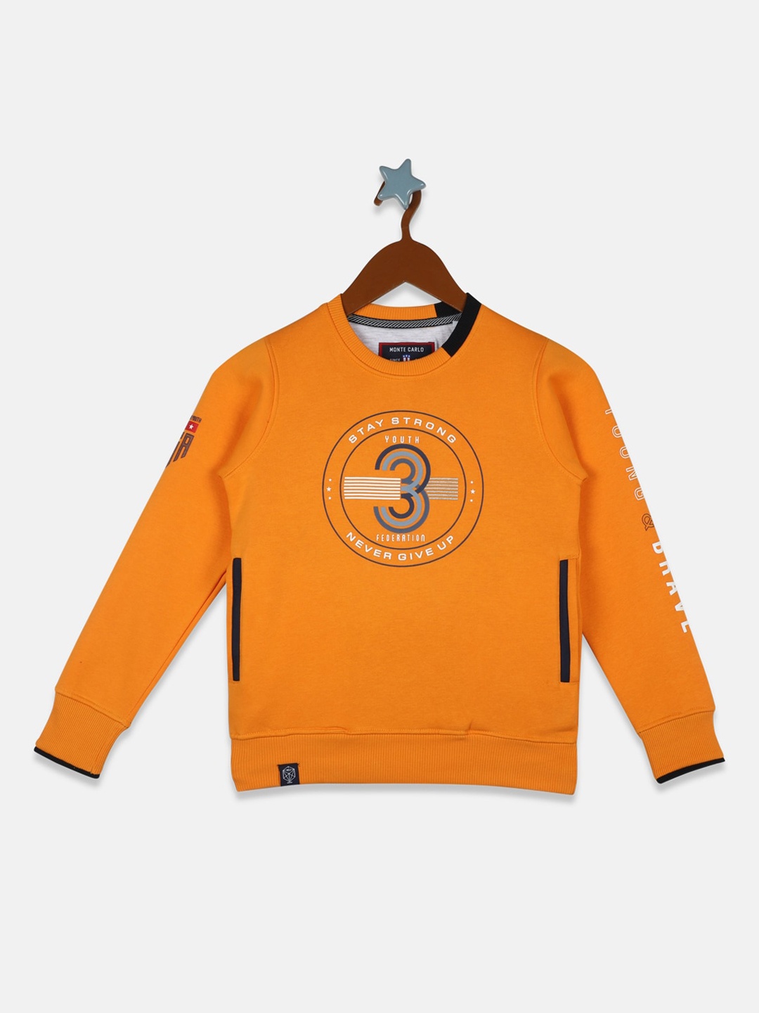 

Monte Carlo Boys Orange Printed Sweatshirt