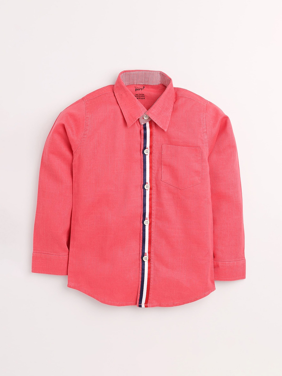 

Toonyport Boys Coral Opaque Casual Shirt