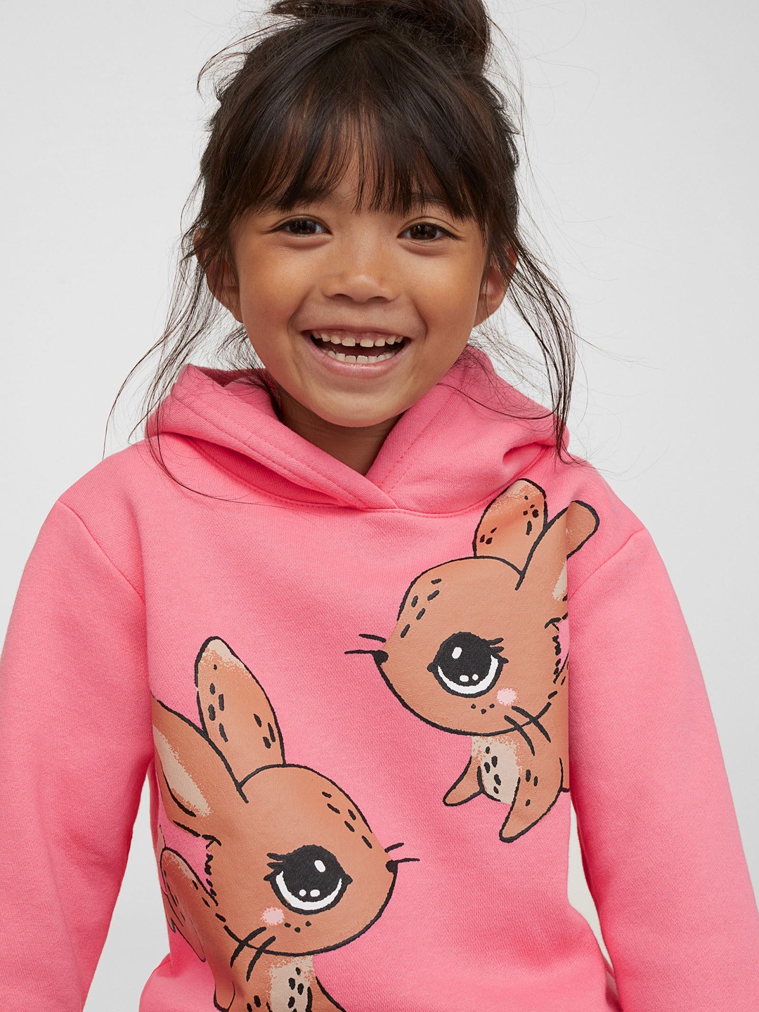 

H&M Girls Pink Printed Motif-Detail Hoodie