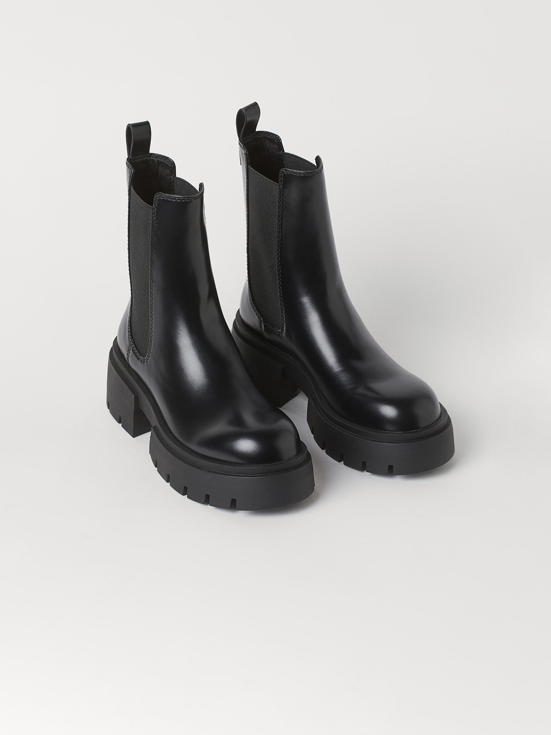 

H&M Women Black Platform Chelsea Boots