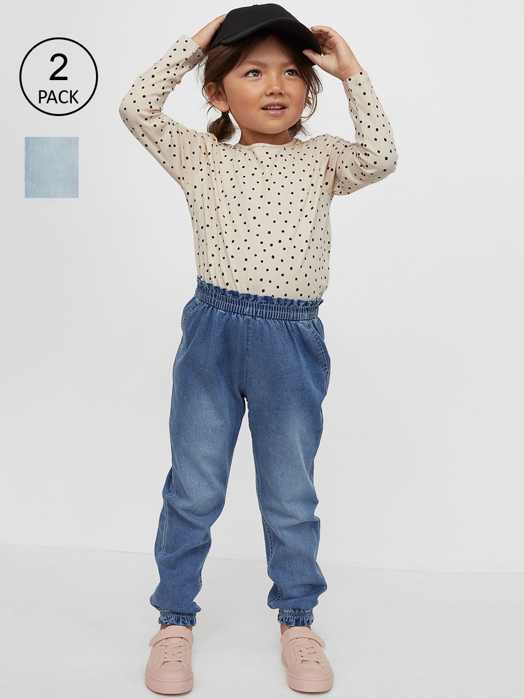

H&M Girls Blue 2-Pack Denim Joggers