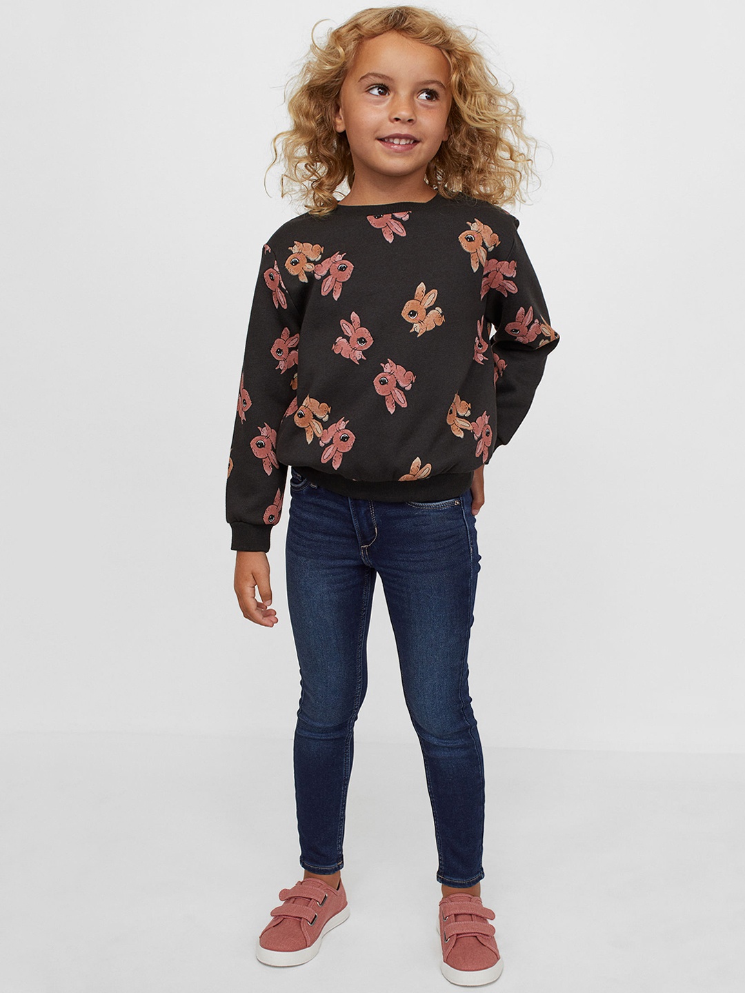 

H&M Girls Blue Solid Super Soft Skinny Fit Jeans