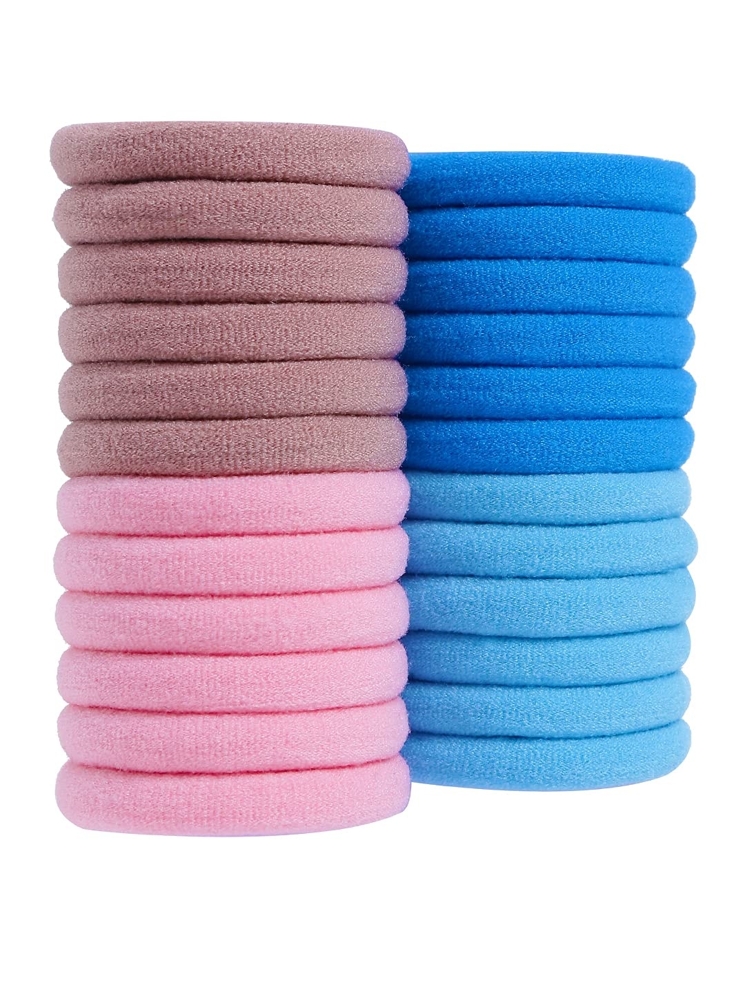 

Yellow Chimes Women Set Of 50 Blue & Pink Ponytail Holders