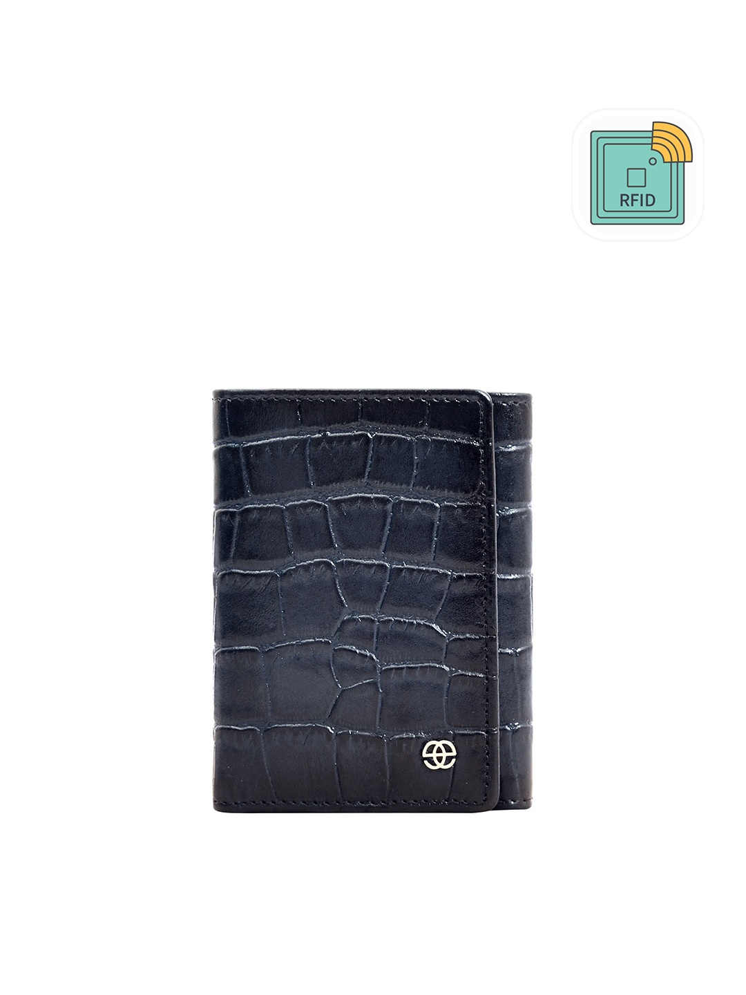 

Eske Men Blue Textured Two Fold Wallet