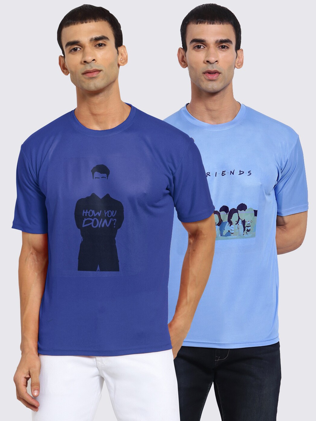 

KLOTTHE Men Blue 2 Printed T-shirt