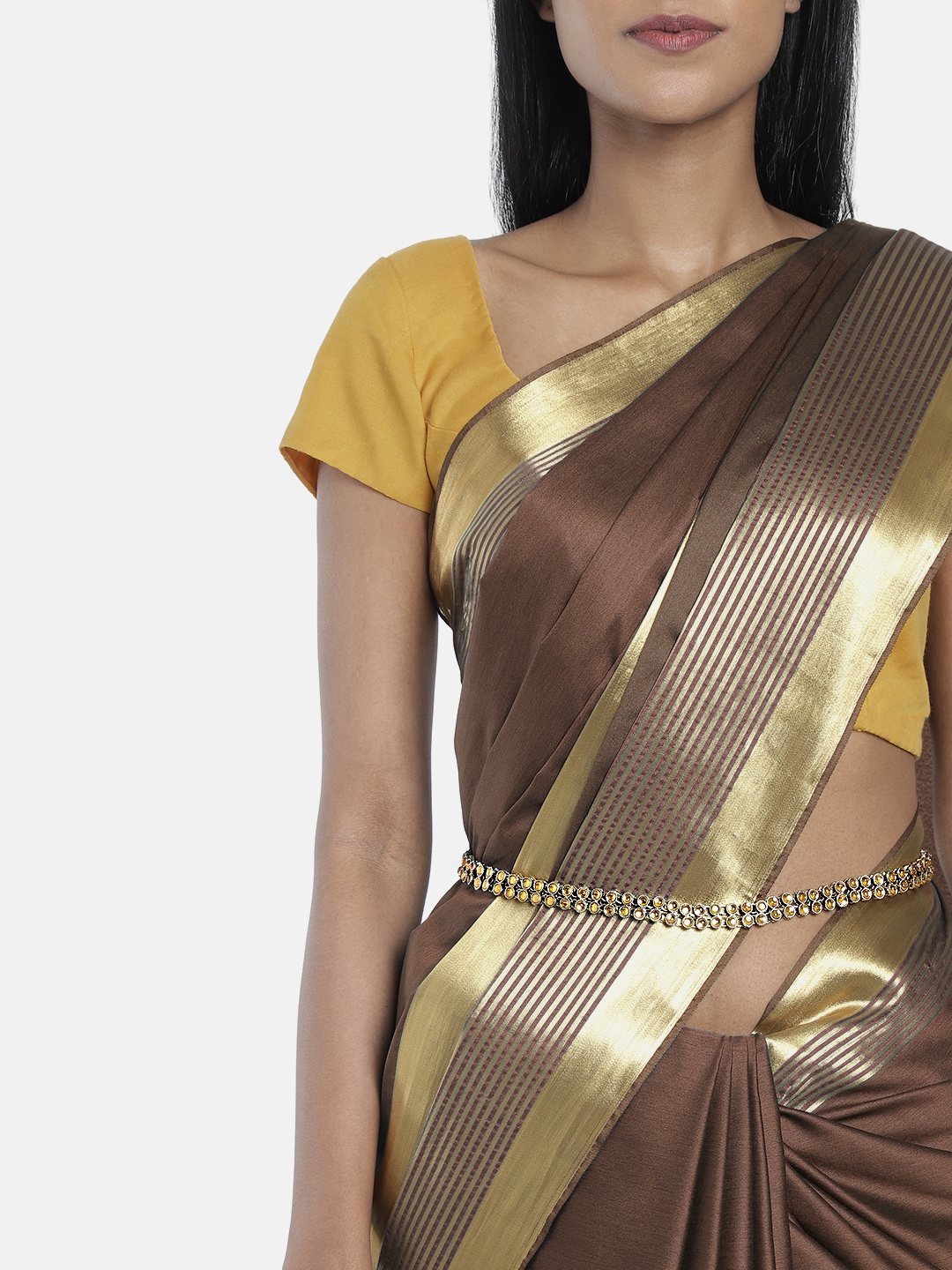 

I Jewels Gold-Plated Kundan Studded Kamarbandh