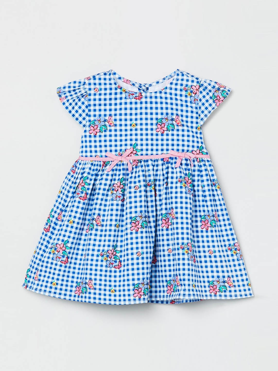 

max Blue & White Checked Dress