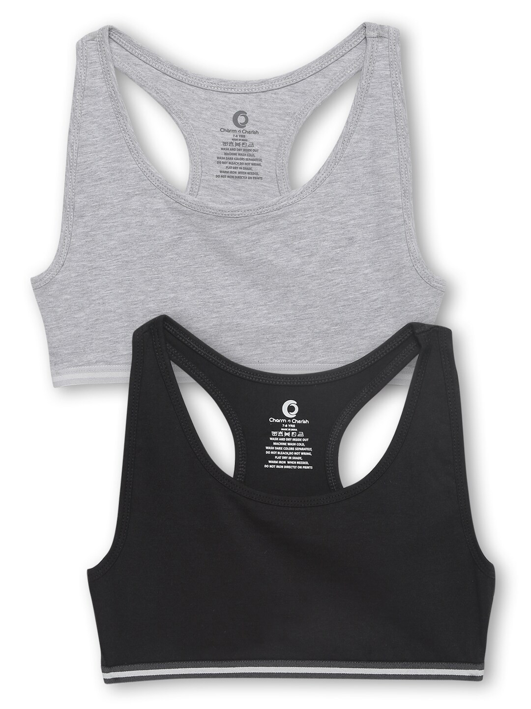 

Charm n Cherish Pack of 2 Black & Grey Beginners Bra