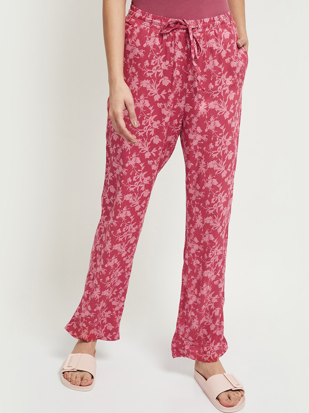 

max Women Pink Printed Lounge Pants