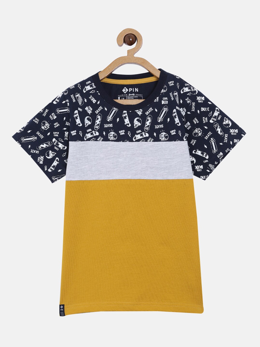 

3PIN Boys Multicoloured Typography Printed T-shirt, Multi