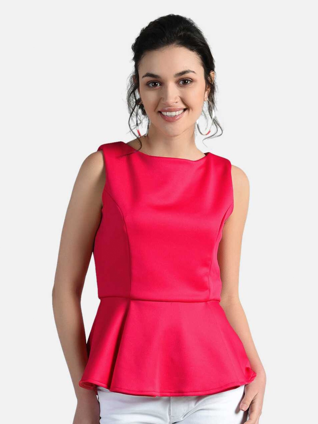 

AARA Pink Peplum Top