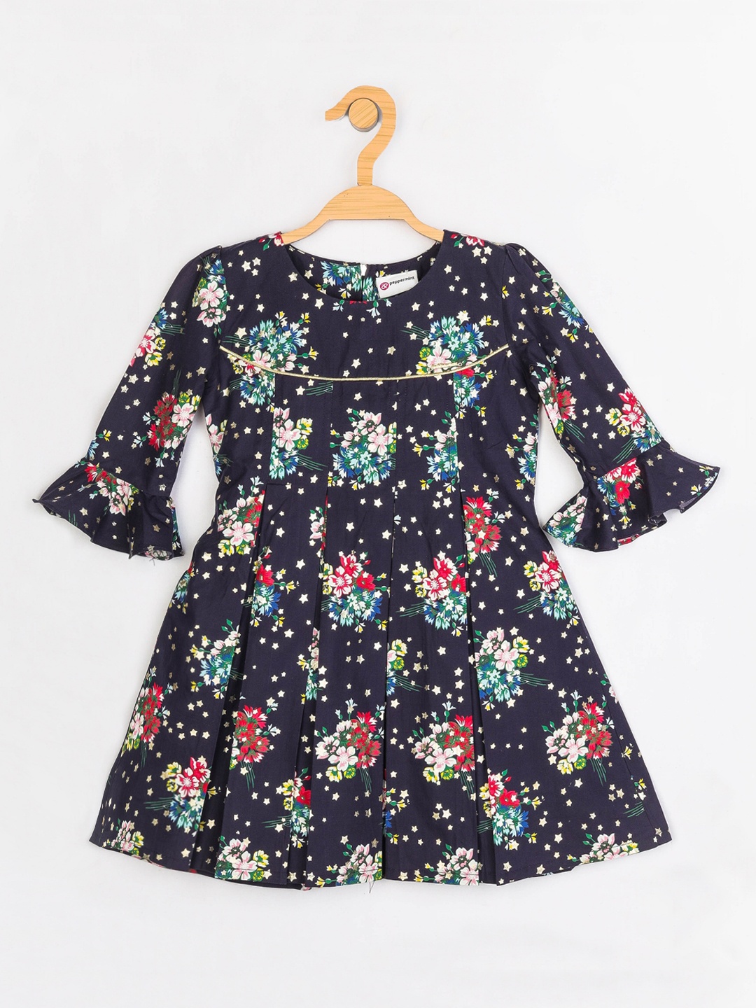 

Peppermint Navy Blue Floral Dress