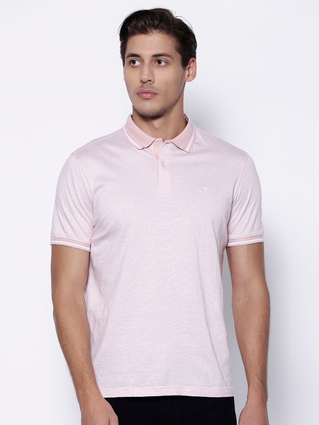 

Blackberrys Men Pink Polo Collar Slim Fit Cotton Pure Cotton T-shirt
