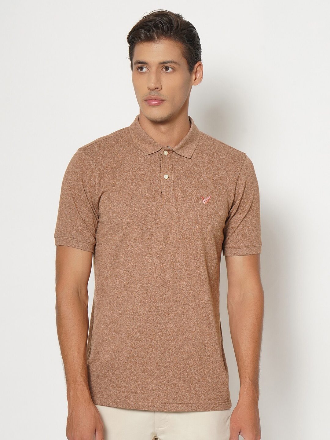 

Blackberrys Men Orange Polo Collar Slim Fit T-shirt