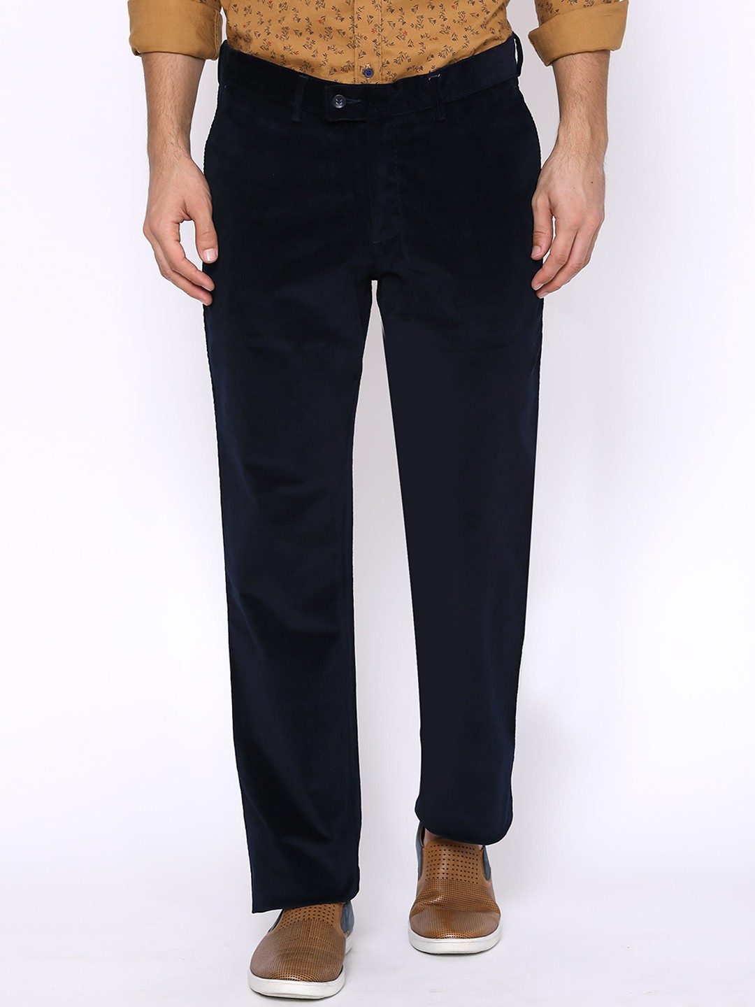 

Blackberrys Men Navy Blue B-90 Regular Fit Trousers
