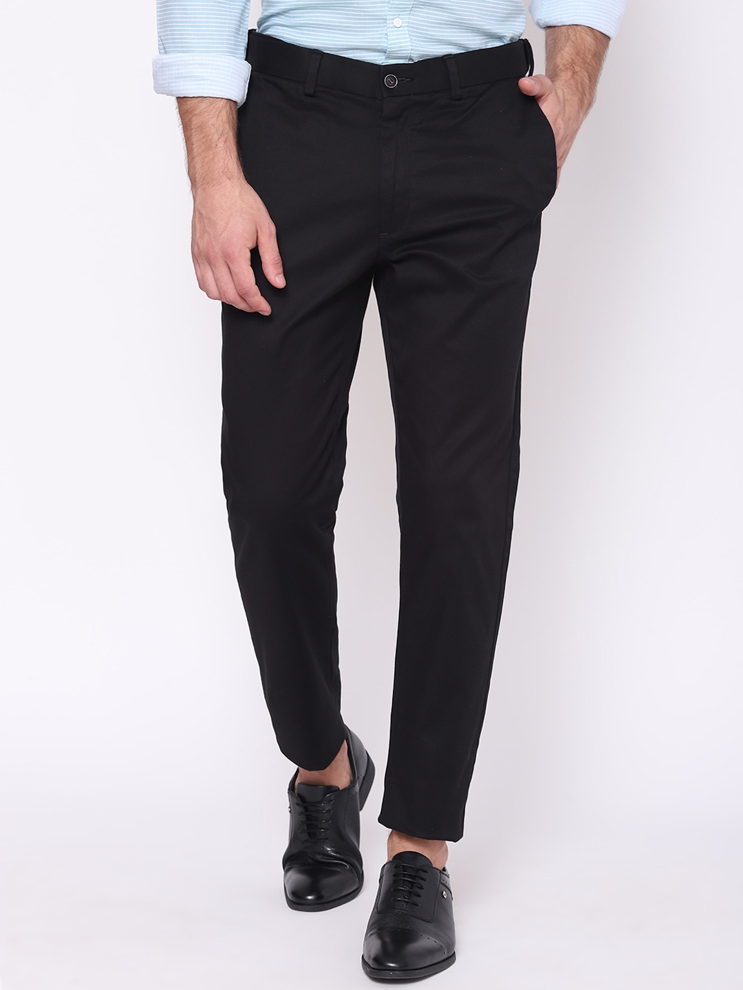 

Blackberrys Men Black Arise Regular Fit Chinos Trousers